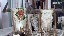 Creepy Canvas? Artist Carves and Paints Deer Skulls