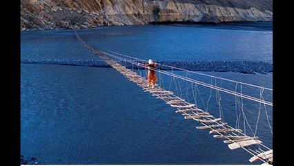 Hussaini Bridge Hunza Valley very Dangerous