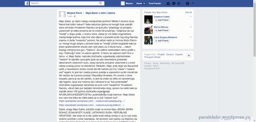 OTVORENO PISMO MAJI SAČER