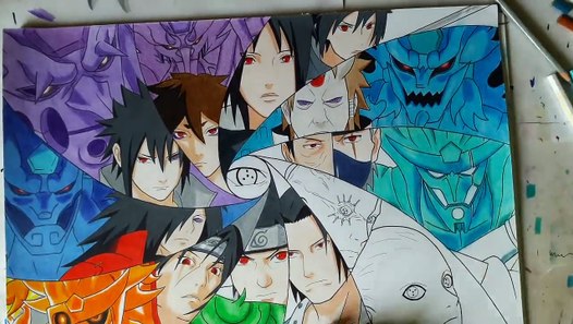 Speed Drawing Sharingan Users & Their Susanoo (Requested) - video