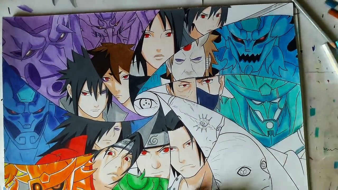 Speed Drawing Sharingan Users & Their Susanoo (Requested)