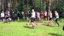 Russian football hooligans fight Oprichniki CSKA vs Gentlemen Spartak