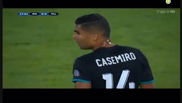 Casemiro Hits Crosbar HD Real Madrid vs Manchester United 08.08.2017 HD