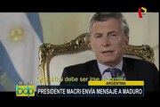 Macri a Maduro: 