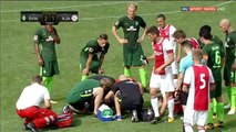 Abdelhak Nouri has collapsed to ground Werder Bremen vs Ajax 2-1