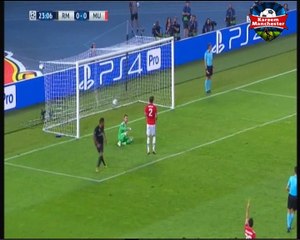 كاسميرو يفتتح التسجيل ويضع هدف اول للريال في شباك اليونايتد