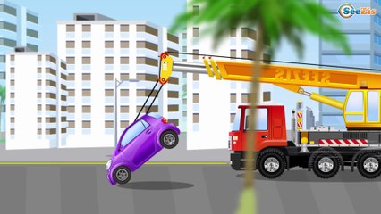 New Big Truck Kids Car Cartoon - Real Children Video