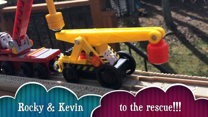 THOMAS THE TRAIN USES A PARACHUTE?!? - KEVIN AND ROCKY HELP OUT- THOMAS AND FRIENDS VIDEO