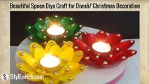 DIY Diwali/Christmas Home Decoration Ideas : How to Decorate Christmas Candles from Plasti