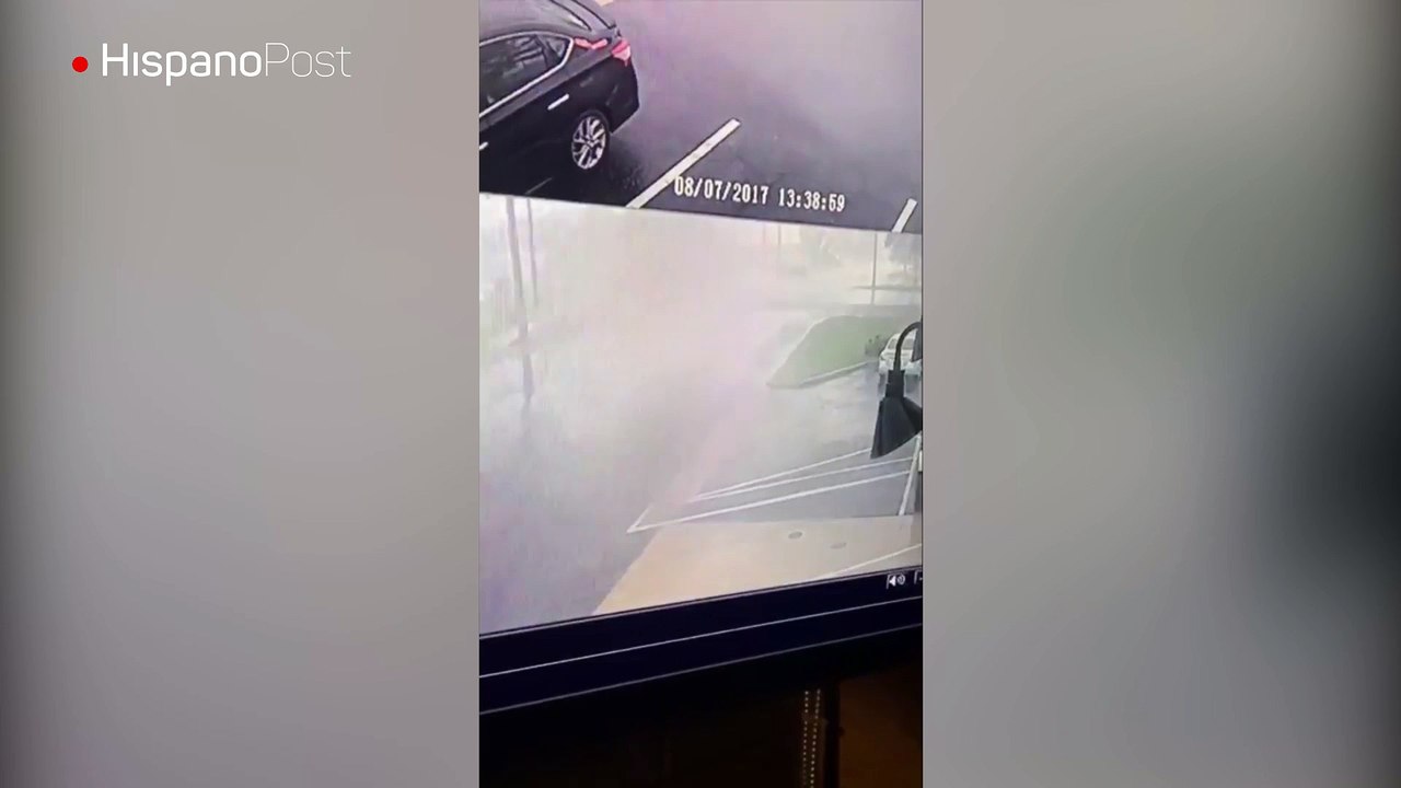 Cámara de seguridad registró los destrozos que provocó un tornado