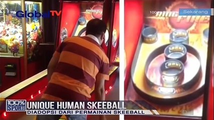 Aksi Unik Atraktif Human Skee Ball