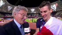 Interview de Pierre-Ambroise Bosse apres sa victoire en 800m Londres 2017