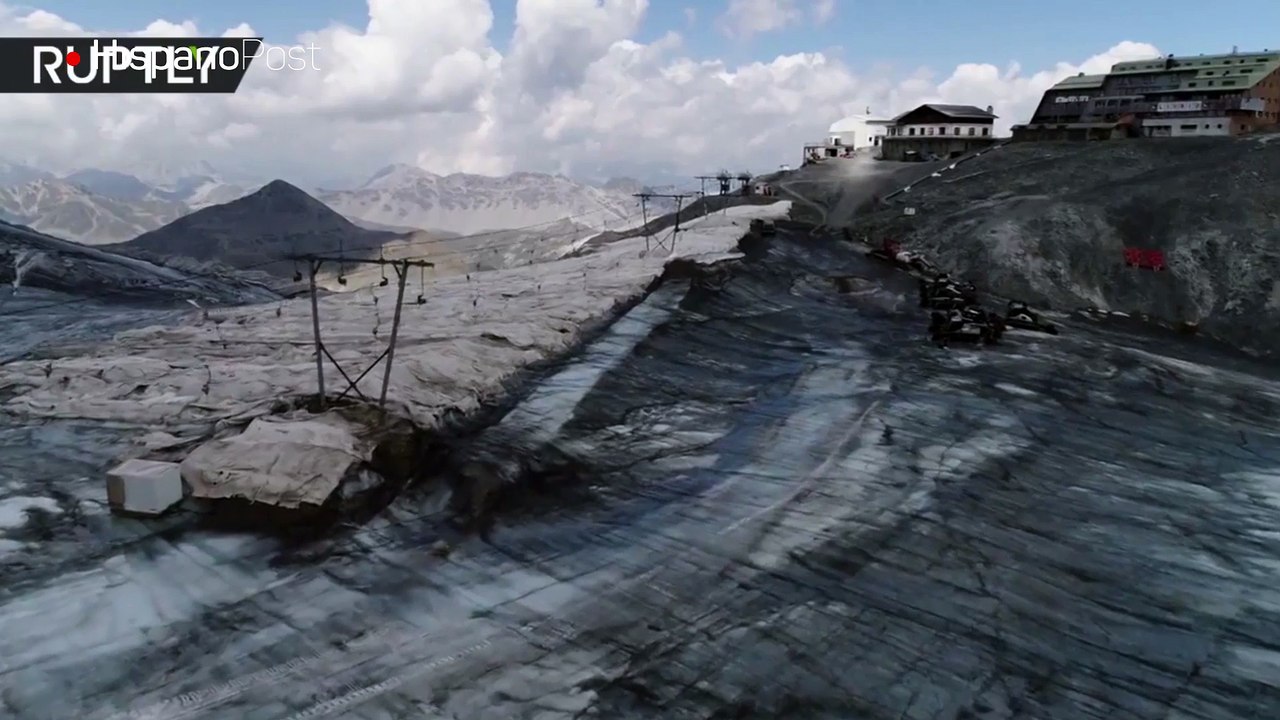 Dron registró los efectos del calentamiento global en Los Alpes