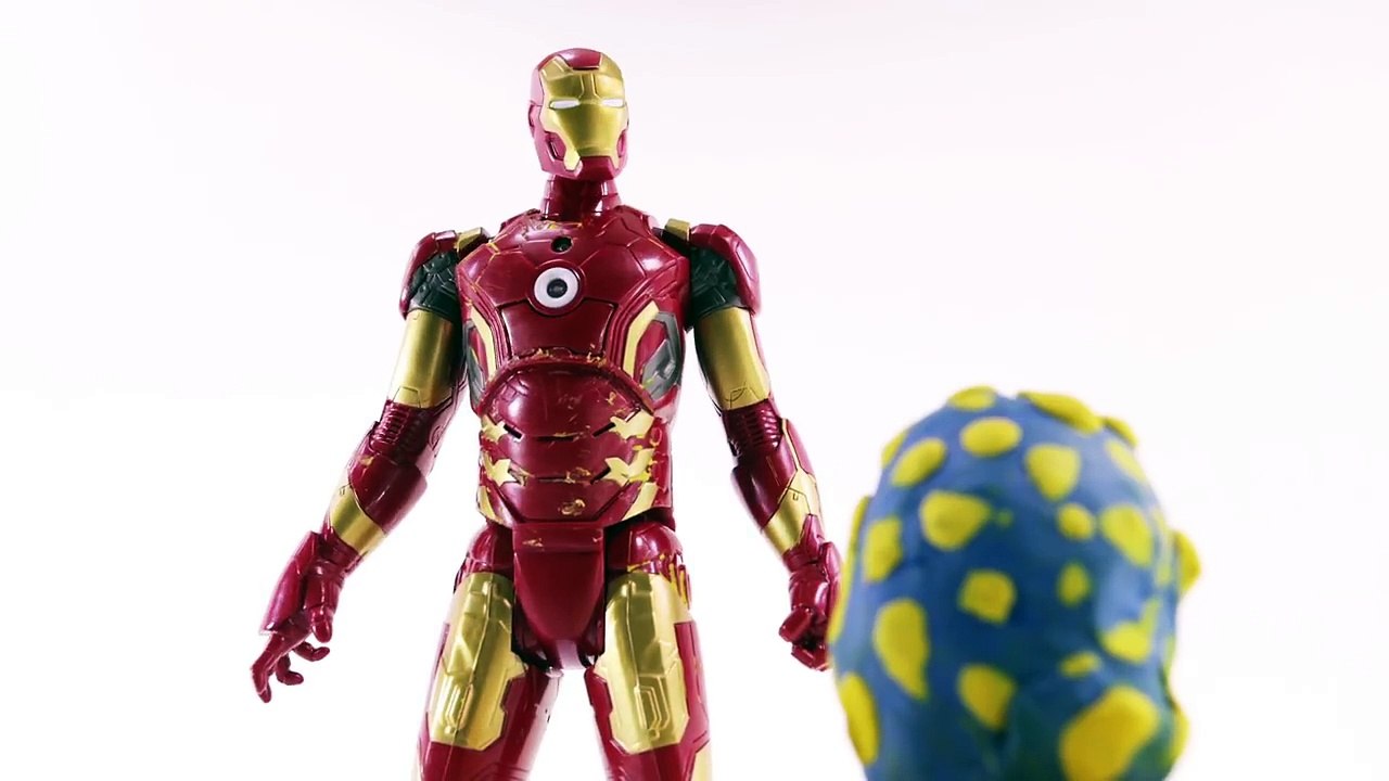 IRON MAN Gets Sick Eating Surprise Egg with Paw Patrol SUPERHERO Play Doh Stop Motion Video