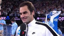 Roger Federer on court interview (SF) | Australian Open 2017