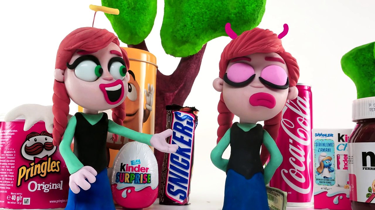 Frozen Bad Anna Litter Bug - Frozen Cartoons for Kids Play Doh Stop Motion Videos