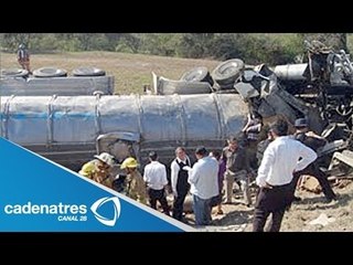 Vuelca pipa con nitrógeno en el Estado de México