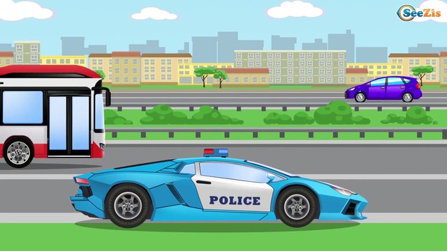 La Super Voiture de Course et les Roues Volées Patrouille Dans la Ville | Dessins animés
