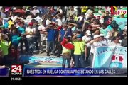 Chimbote: Maestros en huelga toman la panamericana norte