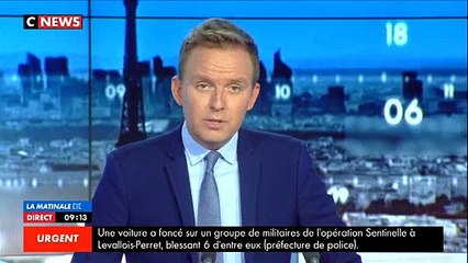 Download Video: Un véhicule fonce sur des militaires de l'opération Sentinelle à Levallois-Perret - 6 blessés dont 2 sérieusement