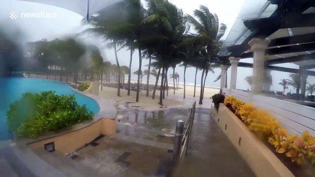 Tropical Storm Franklin hits Playa del Carmen in Mexico
