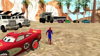 Şimşek McQueen Örümcek Adam İle İtfaiye Arabasını Sürüyor (Çizgi Film Tadında Türkçe Dubla