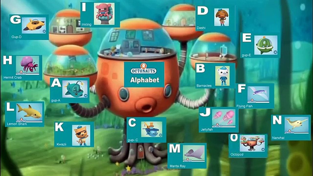 옥토넛 캐럭터로 영어 ABC 배우기 OCTONAUT ALPHABET