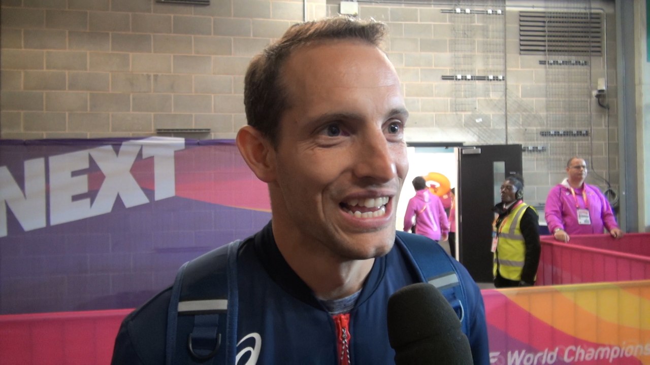 Londres 2017 : Renaud Lavillenie après son podium