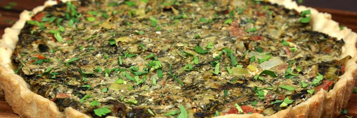 بالفيديو، طريقة عمل تارت بالكراث والسبانخ