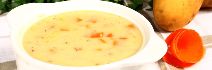 بالفيديو، حساء البطاطا والجزر الكريمي