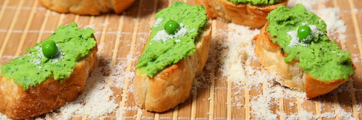 تعلمي وصفة بروشيتا بالبازلاء والنعناع، الطريقة بالفيديو