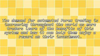 Benefits of Automated Forex Trading