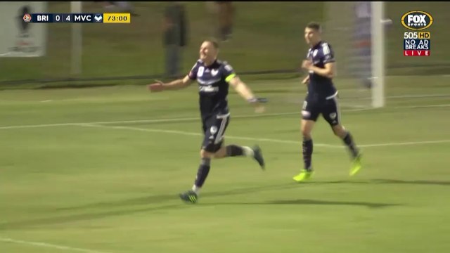 0-5 Besart Berisha AMAZING Second Goal - Brisbane Roar 0-5 Melbourne Victory 09.08.2017 [HD]