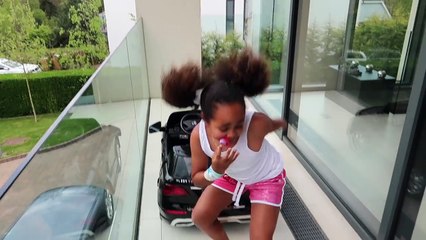 Bad Baby Tiana Giant Easter Surprise Egg Drop Test On Parents Car! Freak Daddy