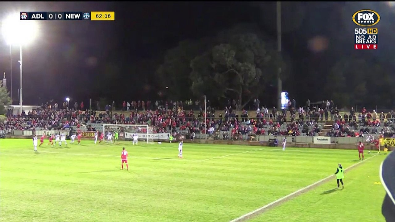 Michael Marrone Goal - Adelaide United 1 - 0 Newcastle Jets - 09.08.2017 [HD]