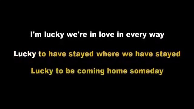Jason Mraz, Colbie Caillat Lucky (Acoustic Karaoke Lyrics on Screen)
