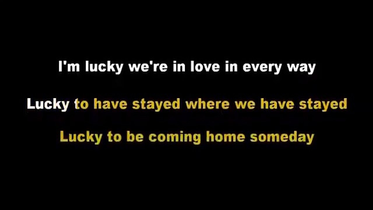 Jason Mraz, Colbie Caillat Lucky (Acoustic Karaoke Lyrics on Screen)
