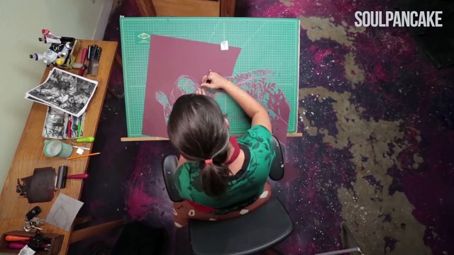 FALL Timelapse Printmaking by Sonia Romero Art Attack