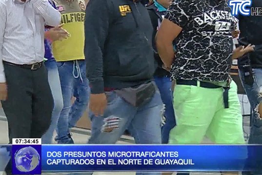 Dos presuntos microtraficantes capturados en el norte de Guayaquil