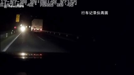 Car filmed driving in wrong direction on motorway