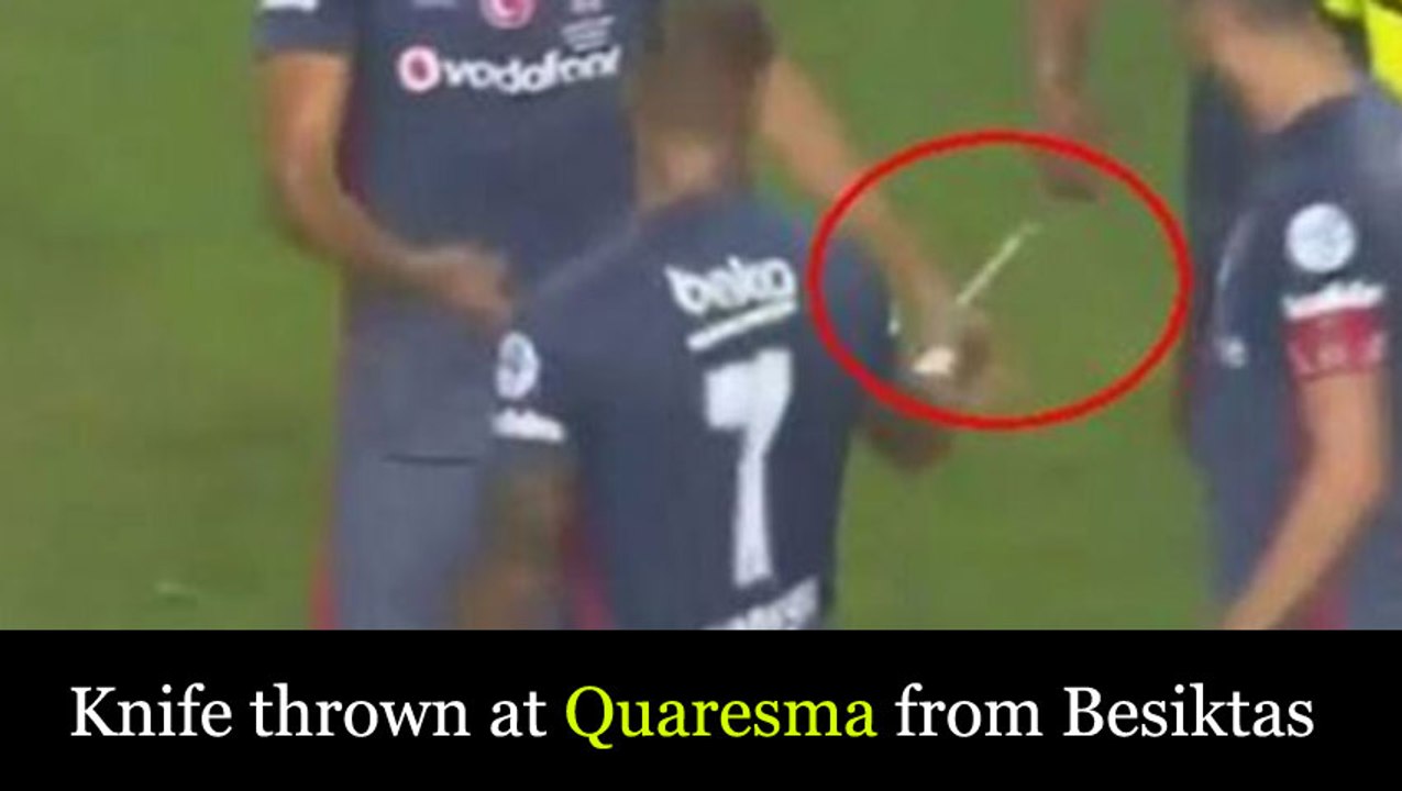 Besiktas Ricardo Quaresma Hands Knife To Referee In Turkish Super Cup ! Quaresma Entrega Faca