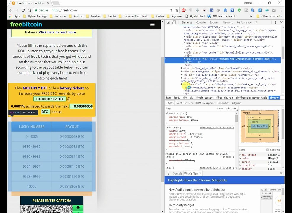 Earn 1 BTC Daily From Freebitco.in With Bot Script || 10000 roll script || 100% Working Updated (August 2017)