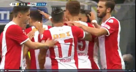 Sandro Lauper Goal - Young Boys vs Thun 0-1  09.08.2017 (HD)