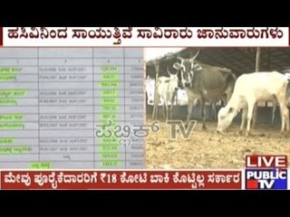 Chitradurga: Cattle Suffer In Hunger Due To Govt's Disinterest In Sanctioning Fodder Payments