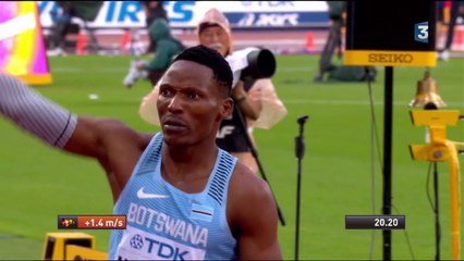 Mondiaux d’athlétisme : Insolite ! Isaac Makwala court tout seul sous la pluie et se qualifie pour les demi-finales !