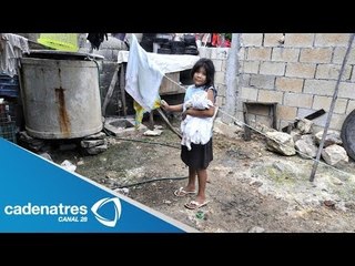 53.8% de los niños de México viven en pobreza / 53 8of children living in poverty in Mexico