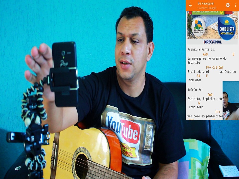 Eu Navegarei Aula de Violão "como tocar Espírito Espírito e cifra(Prof.Warley Sudario)