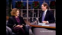 JOAN CUSACK GOOFS AROUND WITH LETTERMAN
