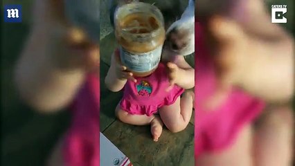 California toddler and pet dog are nuts about each other