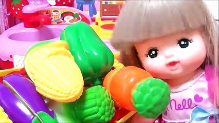 メルちゃん お料理で手を切っちゃった! 病院 お医者さんに手当てしてもらう★ おままごとで野菜トントン♪ おもちゃ アンパンマン 先生 ごっこ遊び トイ ここなっちゃん